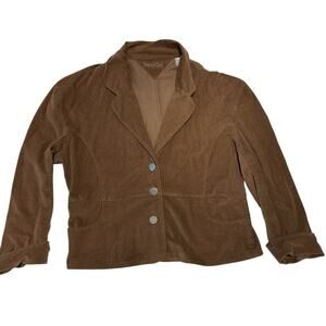 Pretty Girl Women 3X Blazer Jacket Professional Corduroy Casual Fall Minimalist